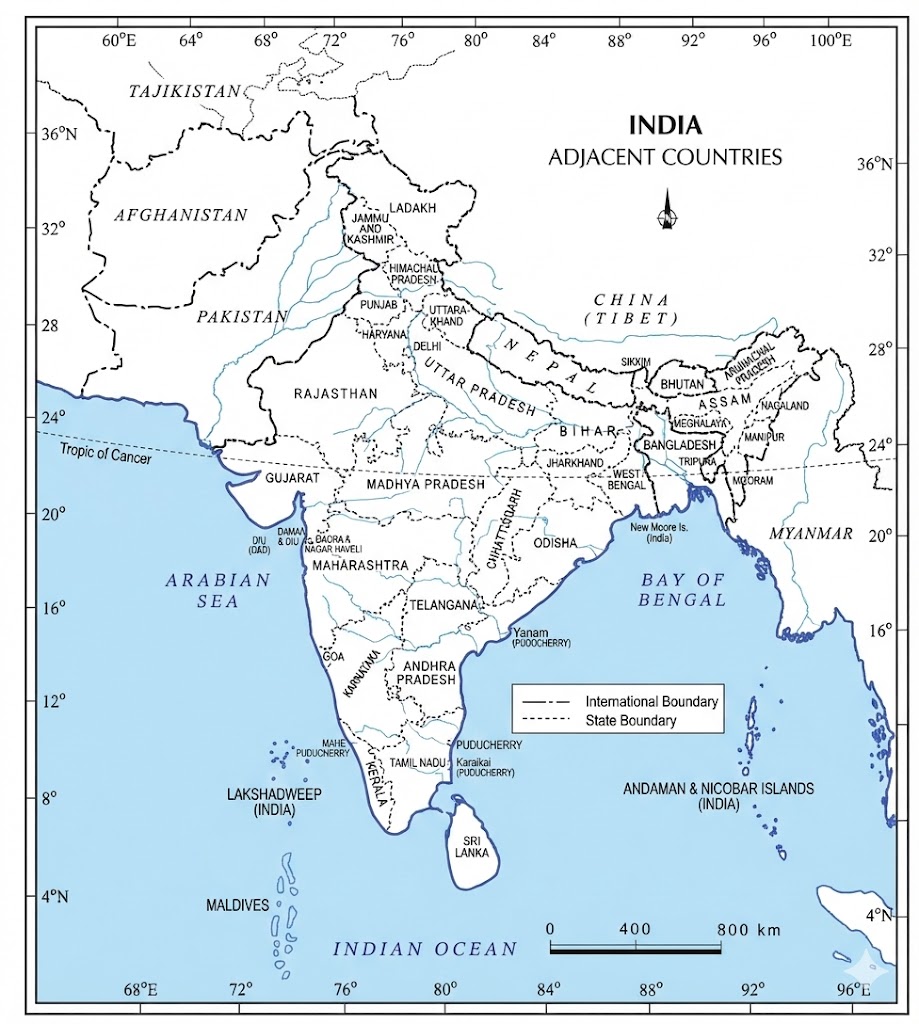 India and Adjacent Countries